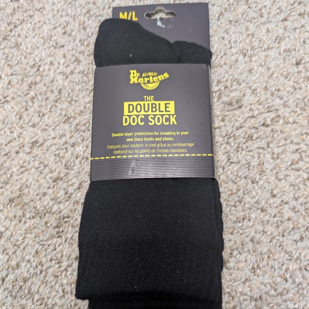 Dr. Martens Black Double Layer Socks